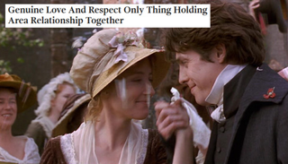 Illustration for article titled Pride And Prejudice 2005 + Onion headlines = one totally endearing meme